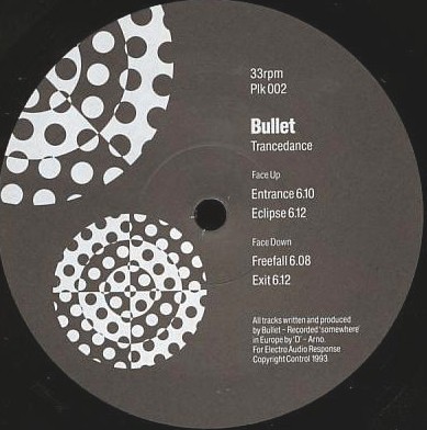 Bullet - Trancedance (Entrance / Eclipse / Freefall / Exit) 12" Vinyl Record