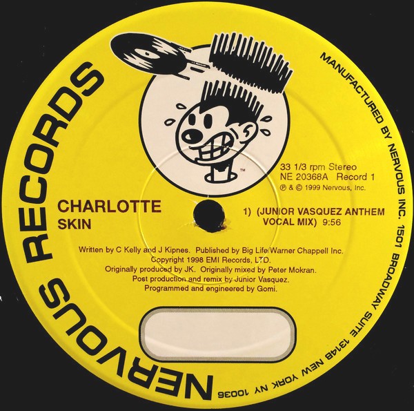 Charlotte - Skin (Junior Vasquez mix, 3 KLM mixes, M&S epic mix + Underground solution mixes) 12" Vinyl Record Doublepack