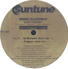 Boris Dlugosch feat Inaya Day - Keep pushin (DJ Disciple Bass mix / DJ Disciple Hard mix / Original Retro mix) 12" Vinyl Record