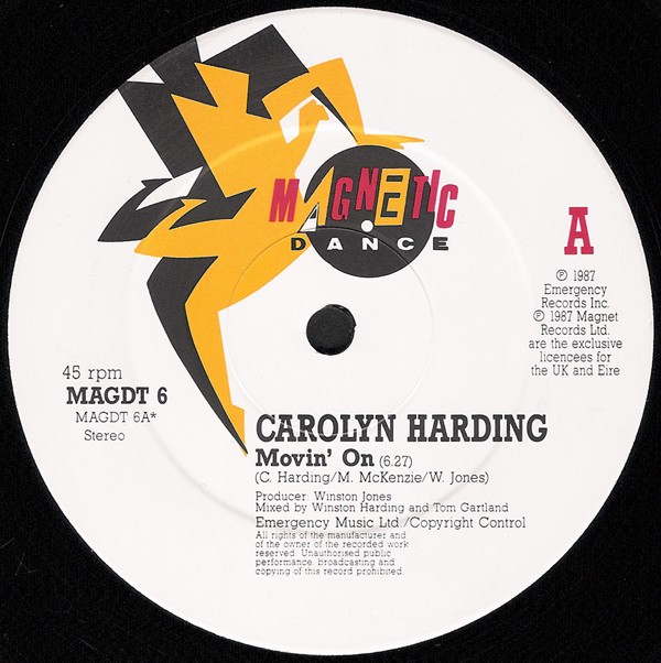 Carolyn Harding - Movin on (Club mix / Dub mix) / Memories (12" Vinyl Record)