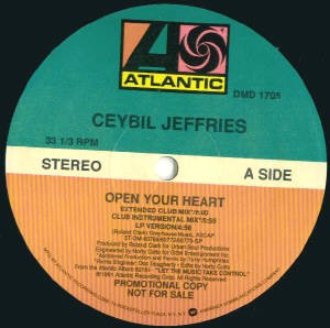 Ceybil Jeffries - Open Your Heart (6 Original Mixes) 12" Vinyl Record