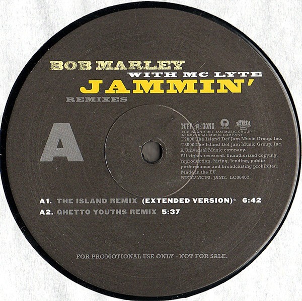 Bob Marley & The Wailers - Jammin (Island Remix / Ghetto Youths Remix / Chantdown Babylon LP Version) 12" Vinyl Record Promo