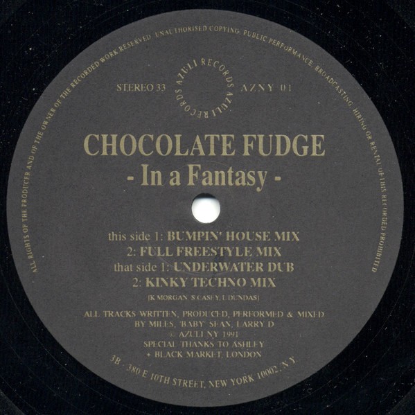 Chocolate Fudge - In a fantasy (Bumpin House mix / Full Freestyle mix / Underwater Dub / Kinky Techno mix) 12" Vinyl Record