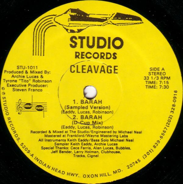 Cleavage - Barah (House mix / Sampled Version / D Cup mix) 12" Vinyl Record