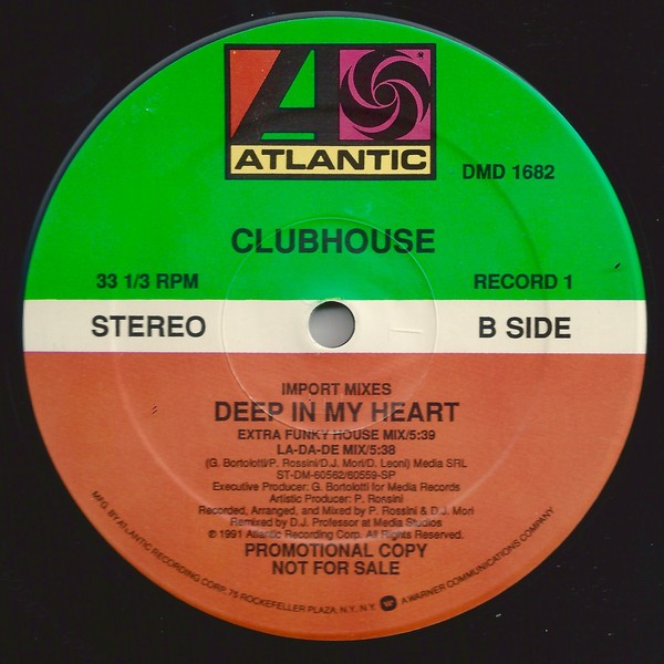 Club House - Deep In My Heart (4 Original Mixes / 4 David Morales Mixes) 12" Doublepack Vinyl Record