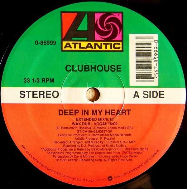 Club House - Deep In My Heart (American Mix / Extended Mix / Wax Dub / Red Zone) 12" Vinyl Record