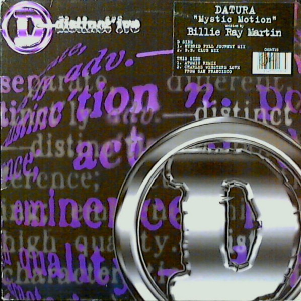Datura - Mystic motion (Hybrid Full Journey mix / BB Club mix / Atomic Remix / Charles Websters mix) 12" Vinyl Record