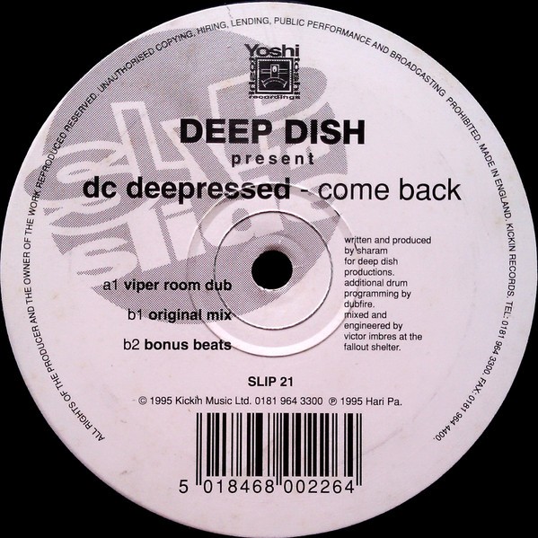 DC Deepressed - Come back (3 Mixes) 12" Vinyl Record