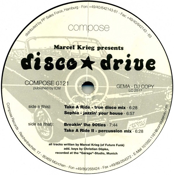 Disco Drive - Take a ride / Sophia / Breakin the 90ties / Take a ride II (12" Vinyl Record)