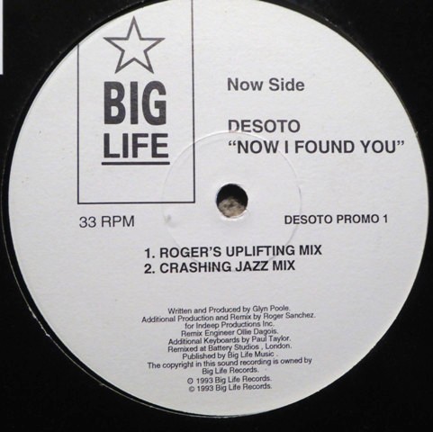Desoto - Now I've found you (original / 4 Roger Sanchez mixes) 12" Vinyl Record Promo