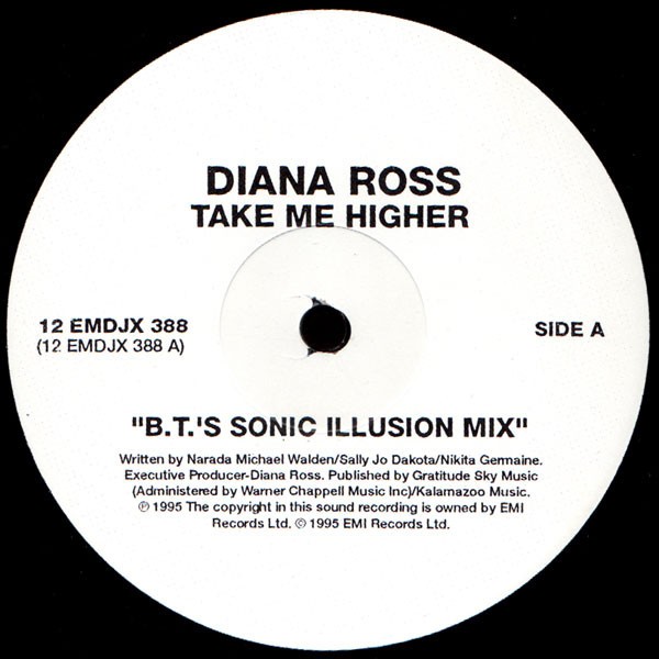 Diana Ross - Take me higher (BT Sonic Illusion mix / BT Dub / T Empos Mix / Eclipse mix) 12" Vinyl Record Doublepack Promo