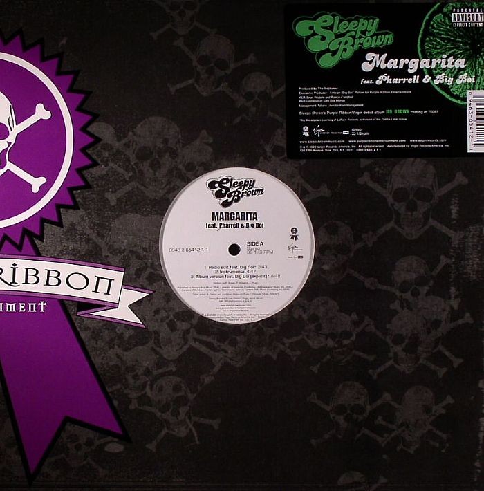 Sleepy Brown - Margarita (LP Version / Radio Edit / Instrumental / Radio Edit feat Big Boi / LP Version feat Big Boi) 12" Vinyl