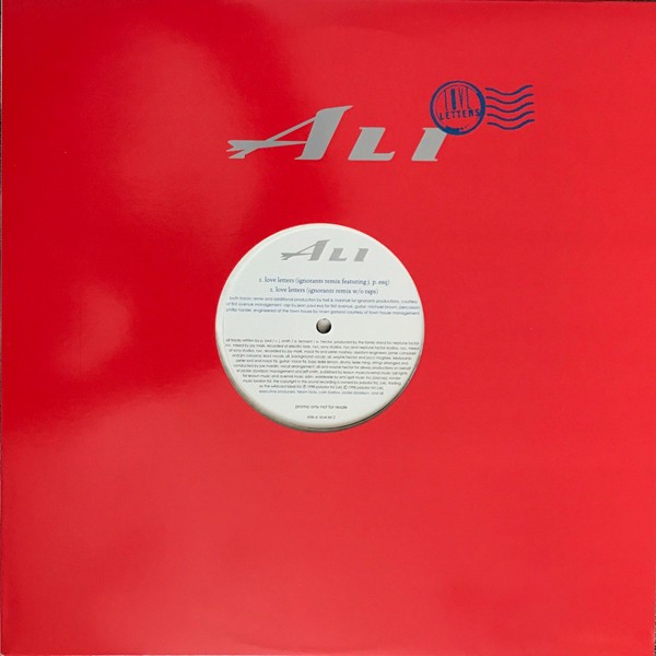Ali - Love letters (4 Ignorants Remixes) 12" Vinyl Record Promo