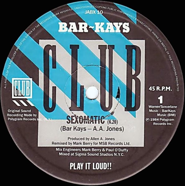 Barkays - Sexomatic (Mark Berry Club mix / Dub mix / Bonus Beats) 12" Vinyl Record