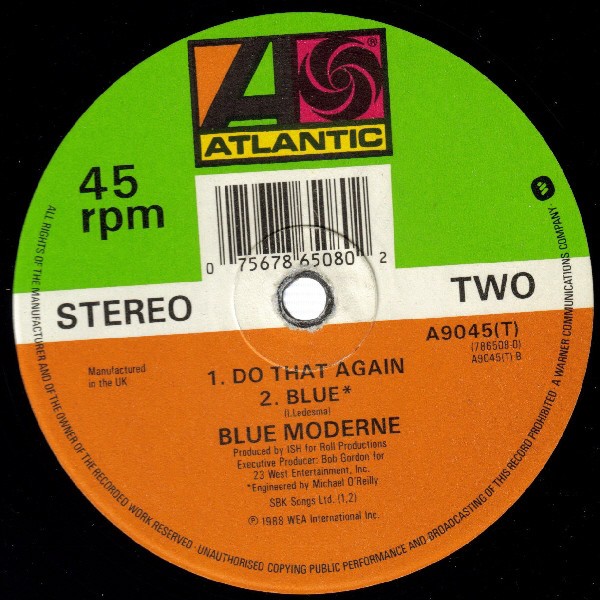 Blue Moderne - Do that again (Club Version / Dub Version / Original Version) / Blue (12" Vinyl Record)