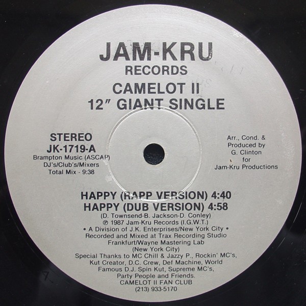 Camelot II - Happy (Club Version / Dub Version / Rapp Version) 12" Vinyl Record