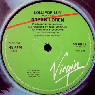 Bryan Loren - Lollipop luv (Extended Version / Dub mix) 12" Vinyl Record