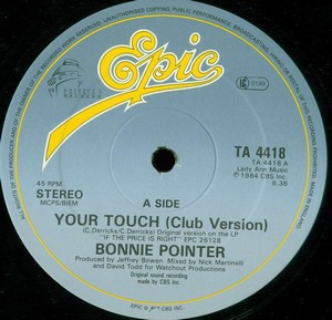 Bonnie Pointer - Your touch (Club Version / Dub Version) / Theres nobody quite like you (12" Vinyl Record)