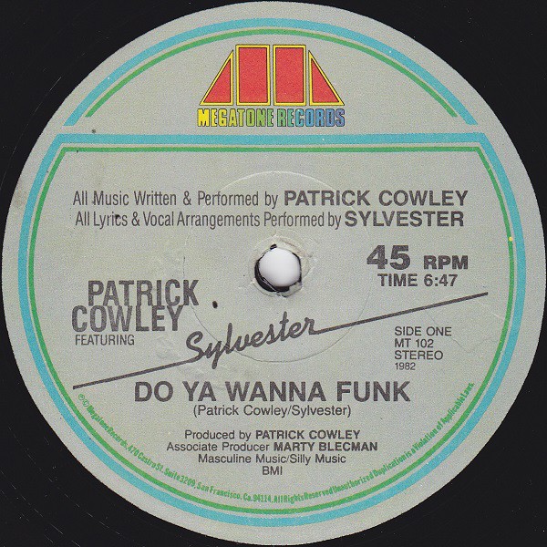 Patrick Cowley featuring Sylvester - Do you wanna funk (Original mix / Instrumental / Radio Version) 12" Vinyl Record