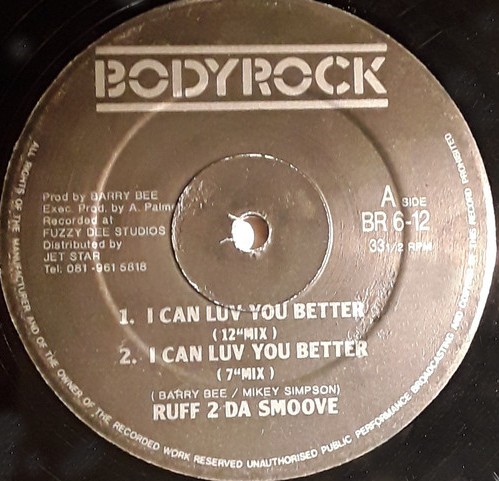 Ruff 2 Da Smoove - I can luv you better (4 Mixes) 12" Vinyl Record