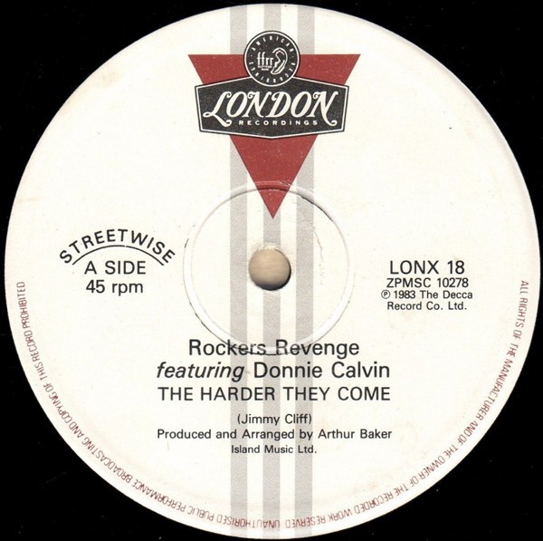 Rockers Revenge - The harder they come (Extended Version / Instrumental) / Sunshine partytime (Rap) 12" Vinyl Record