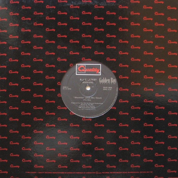 RJs Latest Arrival - Shackles (Vocal Club mix / Radio mix / Instrumental) 12" Vinyl Record