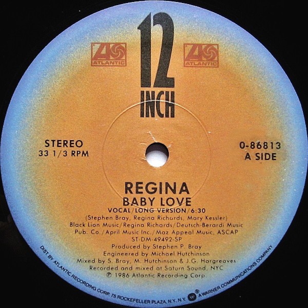 Regina - Baby Love (Vocal Long Version / Dub Mix Long Version) 12" Vinyl Record