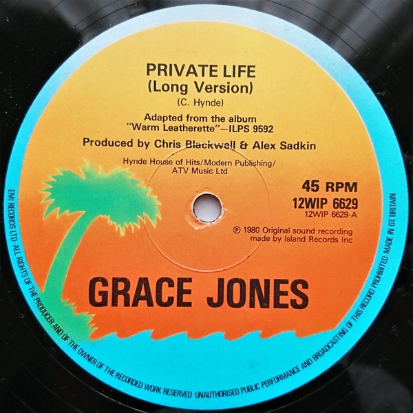 Grace Jones - Private Life (Long Version) / Shes lost control (Long version)