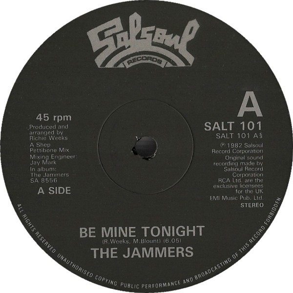 Jammers - Be mine tonight (Shep Pettibone mix) / What have you got to lose / And you know that
