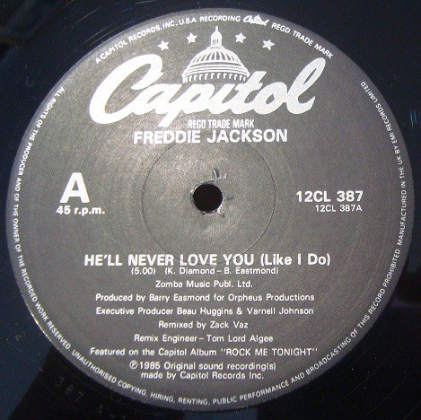 Freddie Jackson - He'll never love you (Remix / Maserati mix) / I wanna say i love you (LP Version)
