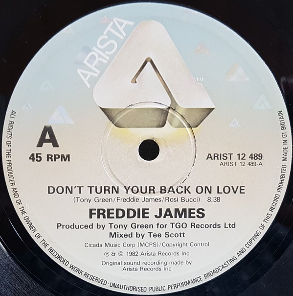 Freddie James - Dont turn your back on love (Tee Scott Extended Version / Tee Scott Instrumental)