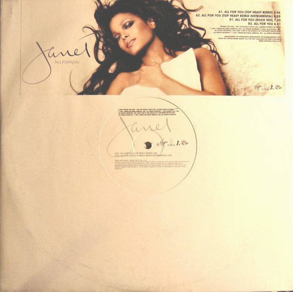Janet Jackson - All for you (Top Heavy Remix / Top Heavy Remix Instrumental / Rock mix / Original mix) Promo