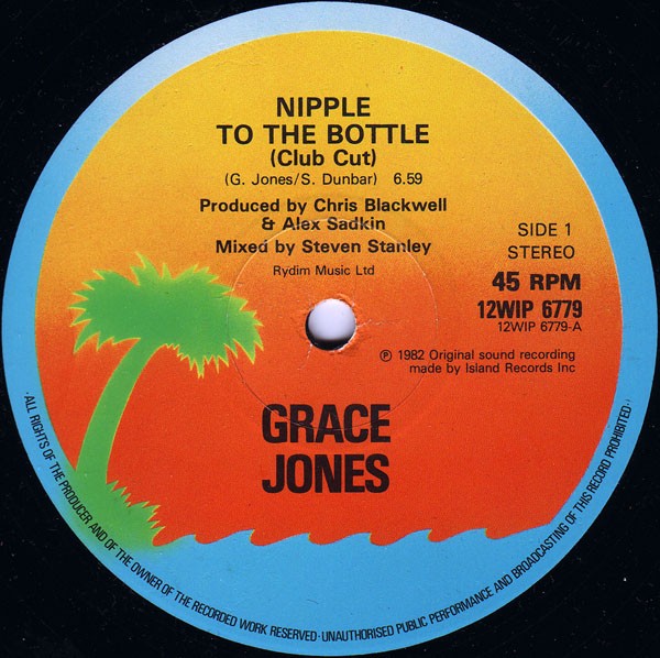 Grace Jones - Nipple To The Bottle (Long version) / The Apple Stretching (Long version) 12" Vinyl
