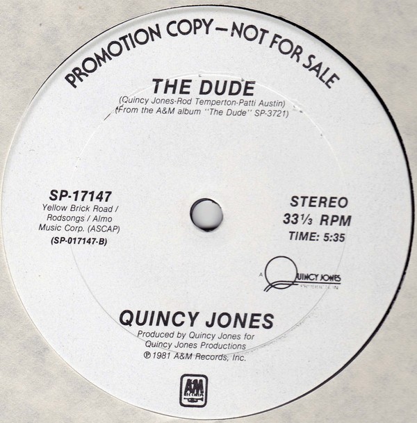 Quincy Jones - The Dude (Long Version) Original US 12" Vinyl Promo