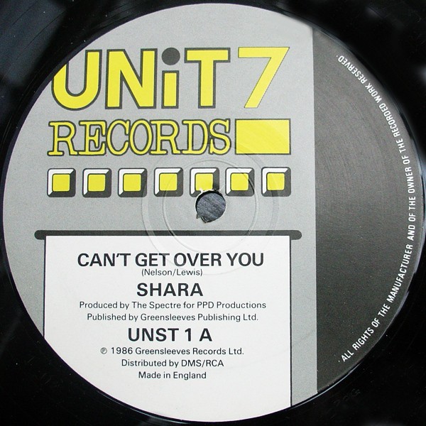 Shara - Cant get over you (2 mixes) 12" Vinyl Record Promo