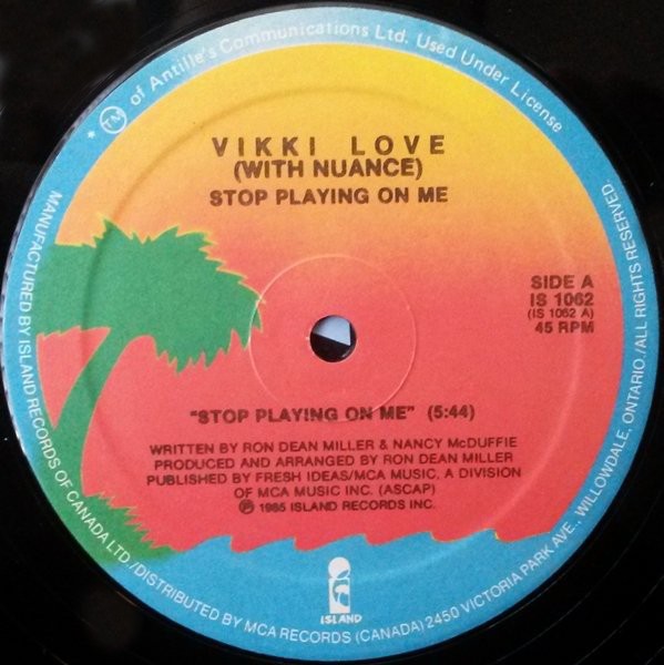 Nuance  feat Vikki Love - Stop Playing On Me (Vocal / Dub) / Youre The One For Me (12" Vinyl Record)