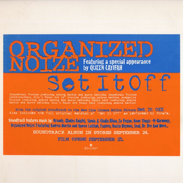 Organized Noize - Set it off (2 Soundtrack Mixes / Silks House mix / Acappella / Radio Edit / Remix Edit) 12" Vinyl Record