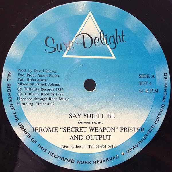 Jerome Prister - Say you'll be (Full Length Version / Instrumental) 12" Vinyl Record