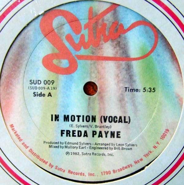 Freda Payne - In motion (Vocal Version / Instrumental) 12" Vinyl Record