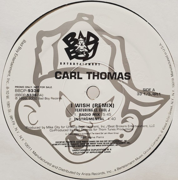 Carl Thomas - I wish (Radio Remix / Inst Remix)  / Woke up in the morning  (12" Vinyl Record)