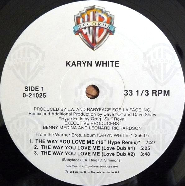 Karyn White - The way you love me (6 Mixes) 12" Vinyl Record