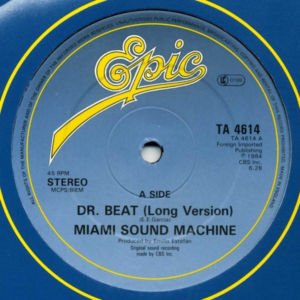 Miami Sound Machine - Dr Beat (Long Version / Instrumental) 12" Vinyl Record