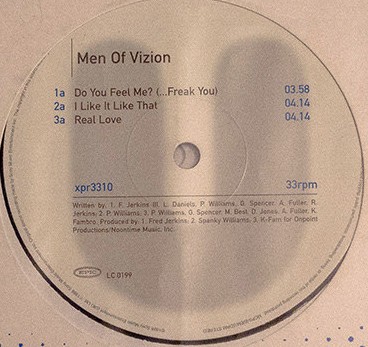Men Of Vision - Do you feel me / I like it like that / The rain / Real love / I think about it / If i told you (12" Vinyl Promo)