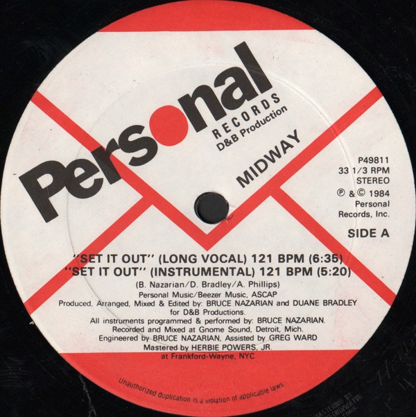 Midway - Set it out (Long Vocal / Instrumental / Funky Breakdown Mix / Bonus Dub Beats / Acappella Vocal)
