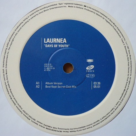 Laurnea - Days of youth (LP Version / Cutfather & Joe Remix / Red Soul Mix) 12inch Vinyl Record Promo