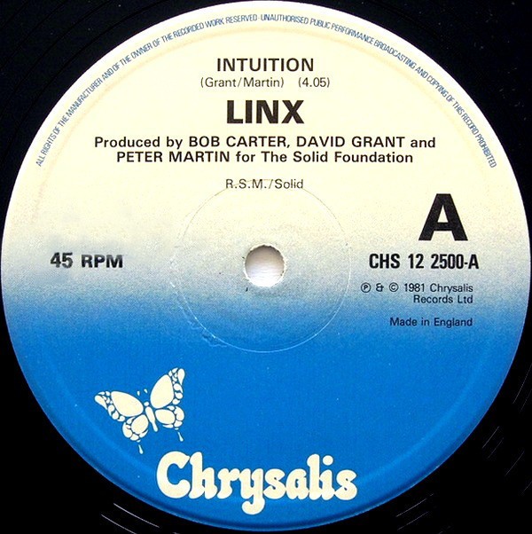 Linx - Intuition (Long Version) / Together we can shine (Long Version) 12" Vinyl Record