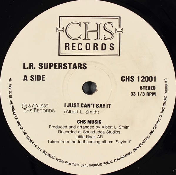 L R Superstars - I Just can't say it / Give me all your love (12" Vinyl Record)