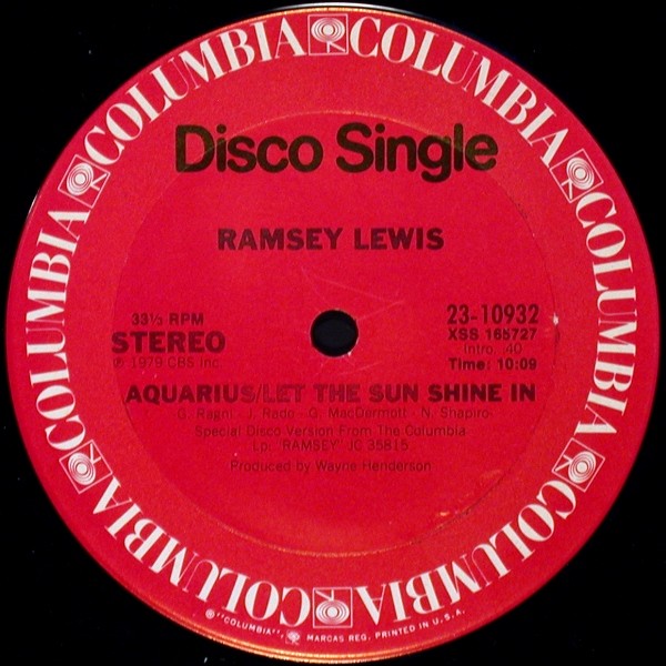 Ramsey Lewis - Aquarius Let the sun shine in (Long Version) / Just cant give you up (12" Vinyl Record)