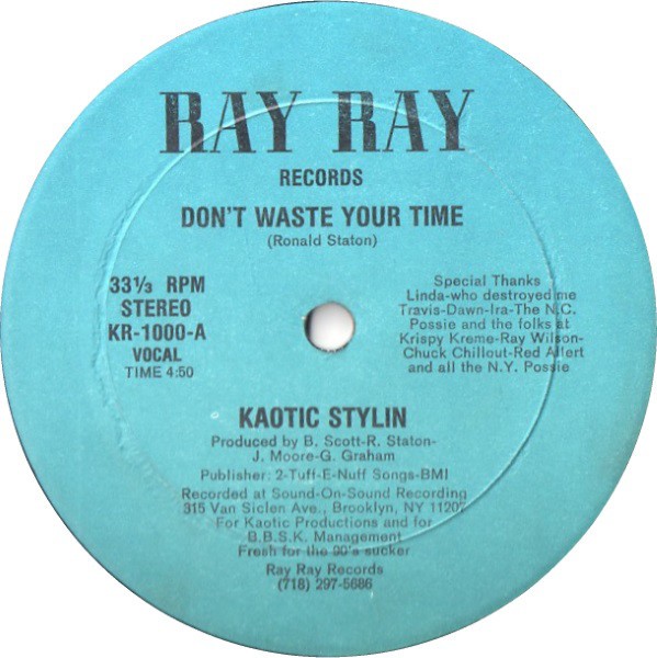 Kaotic Stylin - Don't waste your time (Vocal Mix / Dub Mix) 12" Vinyl Record