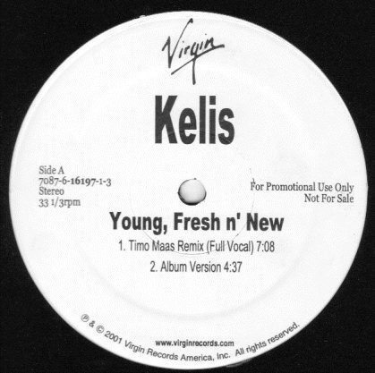 Kelis - Young fresh n new (LP Version / LP Instrumental / Timo Maas Vocal Remix / Timo Maas Dub) 12" Vinyl Promo
